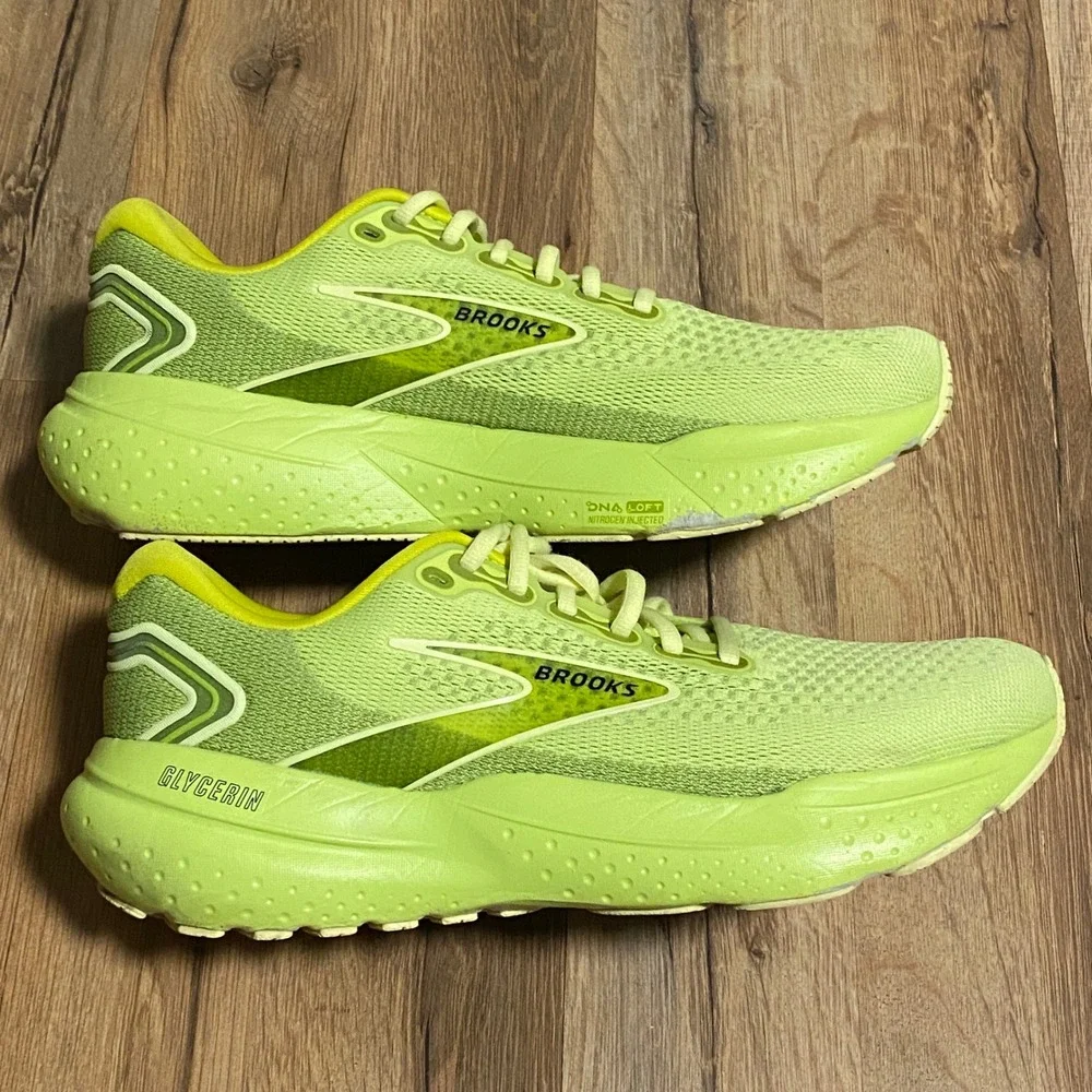 Brooks Glycerin 21 Mens Running Shoes Neon Yellow 1104191D366 Size 10